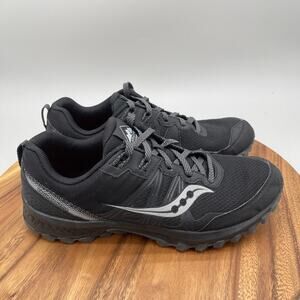 Saucony Excursion TR14 Shoes Mens Size 11.5 W Black Trail Running Comfort Hiking